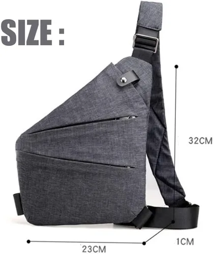 Vista 7 de Fixett Wander Plus - Bolsa de viaje antirrobo, bolsa antirrobo delgada bolsa cruzada