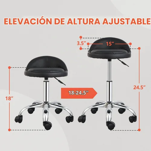 Vista 3 de Nova Microdermabrasion - Taburete giratorio para salón de microdermoabrasión, taburete ajustable para tatuaje, oficina, masaje, médico, facial, spa