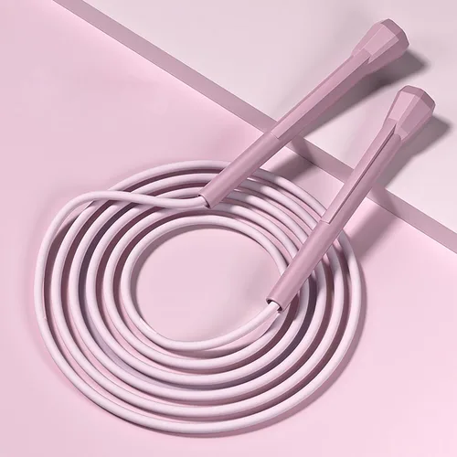 Vista 3 de Cuerdas de saltar para fitness, cuerda de saltar suave, ligera, sin torceduras, PVC, para mujeres, hombres, ejercicio, actividades en interiores
