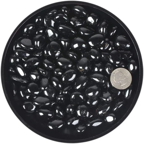 Vista 2 de 353oz de turmalina negra pulida con cristales naturales curativos de la colección Rock