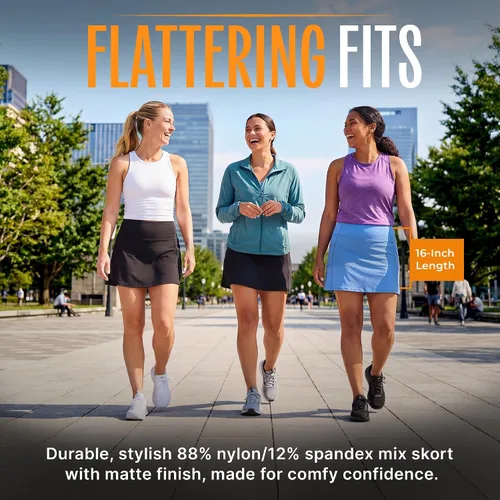 Vista 7 de Skechers Falda pantalón de pickleball Go Walk para mujer Azul Baja