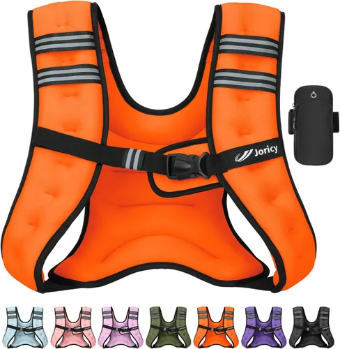 Vista 10 de Chaleco con peso unisex, con franja reflectante para correr, entrenamiento, caminar, entrenamiento de fuerza, pérdida de peso, fitness