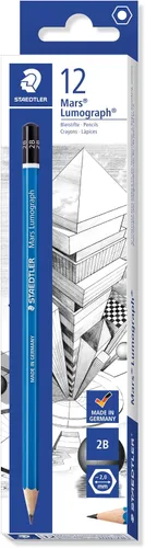 Vista 6 de STAEDTLER Mars Lumograph 8B Lápiz de dibujo de grafito, suave, resistente a la rotura, 12 unidades, 100-8B