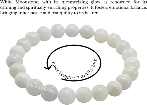 Vista 79 de Amazing Gemstone Crystal Bracelet for Women Men's Gifts - Protection Healing Crystal Bracelet - 8mm Gemstone Beaded Stretchable Bracelet Pulseras