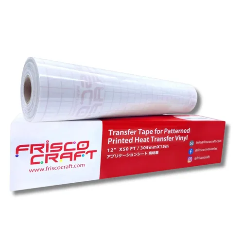 Vista 8 de Frisco Craft Hojas de cinta de transferencia de calor reutilizables para HTV/vinilo, papel de transferencia transparente de adherencia media