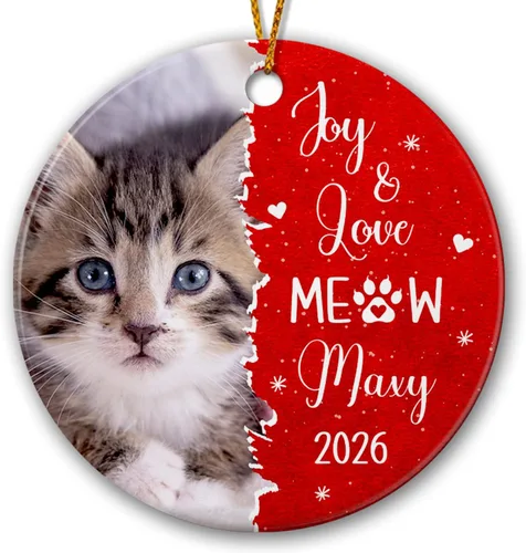 Vista 10 de Primer adorno de Navidad para bebé, adorno de cerámica de Navidad para bebé 2025, primera decoración de árbol de Navidad del bebé, marco de fotos