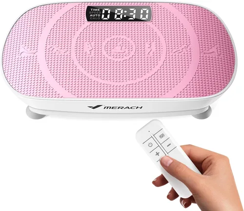 Vista 12 de MERACH Vibration Plate Exercise Machine, Curved Vibration Plate for Lymphatic Drainage Weight Loss, Vibrating Plate with Real-Time Calorie Tracking