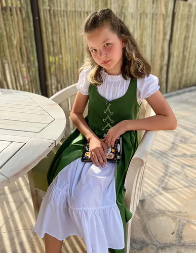 Vista 23 de Scarlet Darkness Vestido renacentista para niñas, disfraz de princesa medieval de dos piezas, 7-14 años