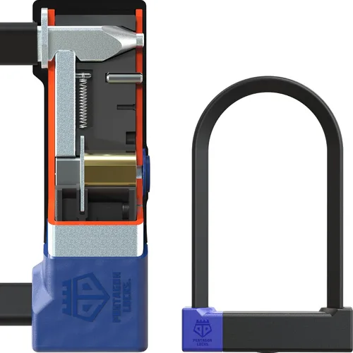 Vista 8 de PENTAGON Bike U Lock - Candado antirrobo patentado de alta resistencia ULock - Ultra ligero vendido seguro oro bicicleta seguridad D bloqueo