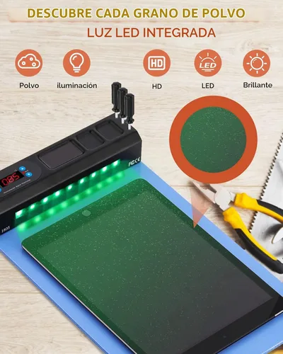 Vista 2 de Almohadilla térmica con luz LED incorporada, máquina separadora de pantalla LCD de placa de calor rápido para reparación de iPad, herramienta