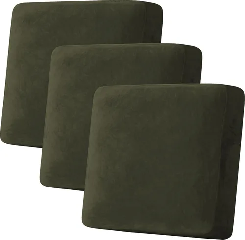 Vista 19 de H.VERSAILTEX Funda de cojín elástica de terciopelo para sofá, funda de cojín de felpa para cojines de silla, protector de muebles, cojín de asiento
