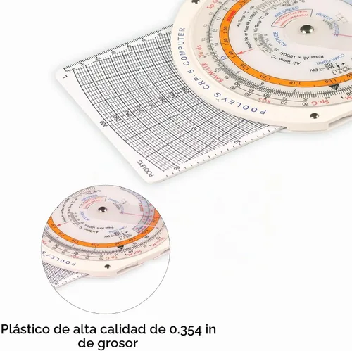 Vista 5 de CYA Computadora de vuelo grande de plástico E6B CRP-5 de 10" - Calculadora