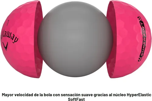 Vista 3 de Callaway Golf Supersoft - Pelotas de golf (versión 2023, color rosa)