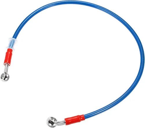 Vista 14 de X AUTOHAUX 25.6 in 25.59" Longitud 0.394 in ID motocicleta freno hidráulico tubo manguera aceite tubo 28° 0° acero inoxidable trenzado cable