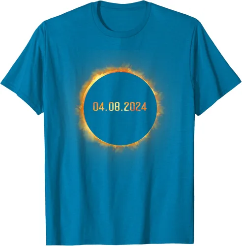 Vista 9 de Totality 04.08.24 Total Solar Eclipse 8 de abril de 2024 Eclipse Camiseta, Negro, S