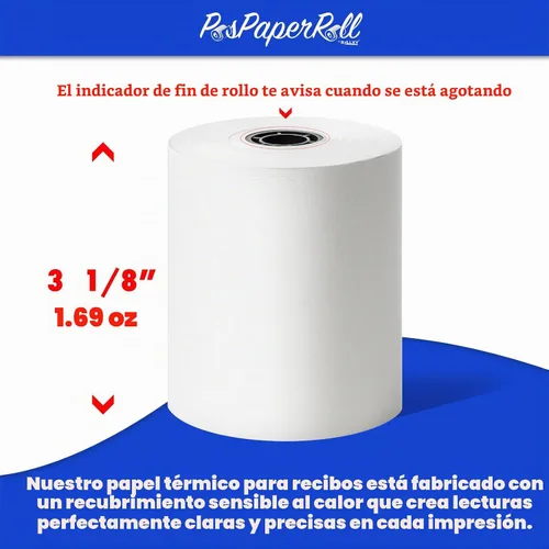 Vista 2 de Papel térmico de 3-1/8 x 230 pulgadas, compatible con Star CT-S300 Tsp100, sin BPA, 50 rollos (1.21 onzas de grosor)
