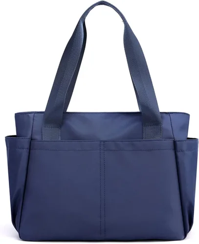 Vista 10 de Bolso de mano Bolso impermeable de nylon Bolso de hombro para mujer, Negro -, Bolso
