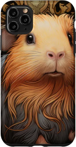 Vista 13 de iPhone 16 Guinea Pig Art Nouveau Abstract Case