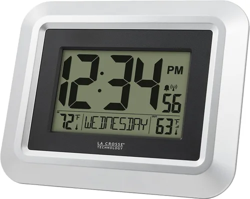 Vista 2 de La Crosse Technology 513-1918S-INT Reloj de pared digital atómico con temperatura exterior