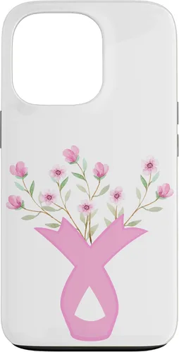 Vista 10 de Flower Jar Pink Ribbon Breast Cancer Awareness Month Women Case for iPhone 17