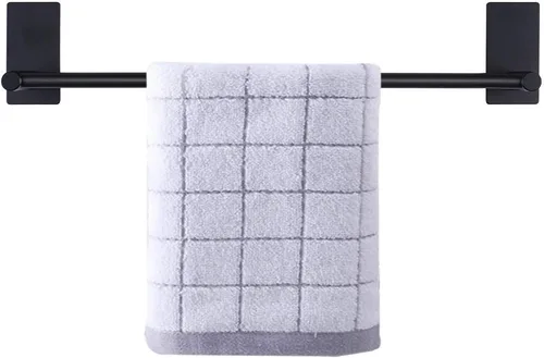 Vista 16 de NearMoon toallero de barra autoadhesivo de acero inoxidable para baño, soporte para colgar toallas en la pared, estilo contemporáneo, sin