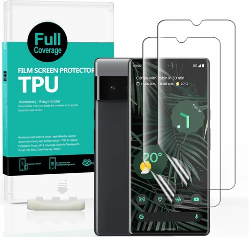 Vista 8 de Ibywind Protector de pantalla para Google Pixel 6a 5G 6.1", con protector de lente de cámara de metal, sin burbujas, fácil de instalar