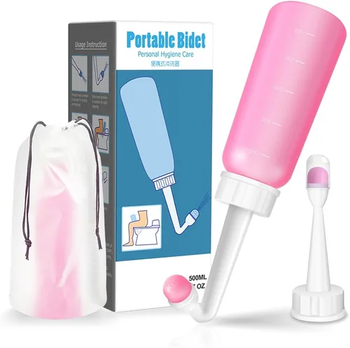 Vista 8 de Peri Bottle – Cuidado posparto y perineal – Bidé portátil 2 en 1 – Pulverizador de bidé portátil de viaje para mujeres u hombres – Botella rociadora