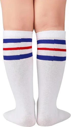 Vista 3 de Durio Calcetines de fútbol para niños, calcetines de fútbol de algodón suave para niños y niñas, calcetines de tubo deportivos hasta la rodilla