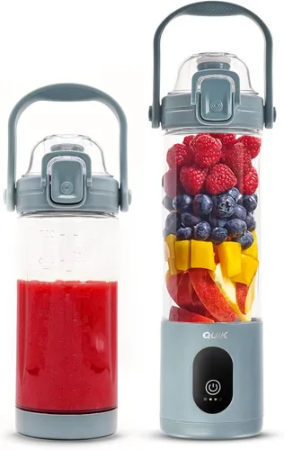 Vista 12 de Licuadora portátil inalámbrica de 24 oz. Licuadora personal para batidos y licuados, sin BPA, trituradora de hielo, piezas aptas para lavavajillas