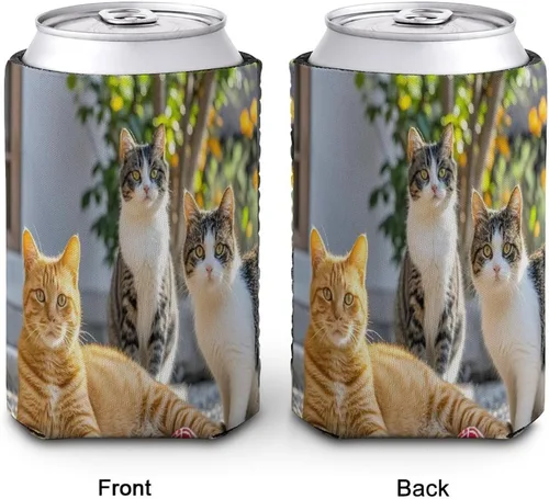 Vista 7 de Cats Cup Sleeve Reusable Iced Coffee Sleeves Cute Insulated Cup Sleeve for Cold Beverages Coffee Cup Holder Fits All For Regular Size Bottles