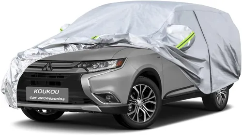 Vista 119 de KouKou Funda impermeable para automóvil SUV adecuada para BMW X1 de 2009 a 2025, 7 capas a prueba de viento para todo tipo de clima, cubierta
