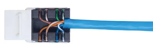 Vista 6 de IDEAL Electrical 89-751WH CAT5e Keystone Modular Jacks, blanco, 10 conectores modulares para conductores CAT5e 22-24 AWG