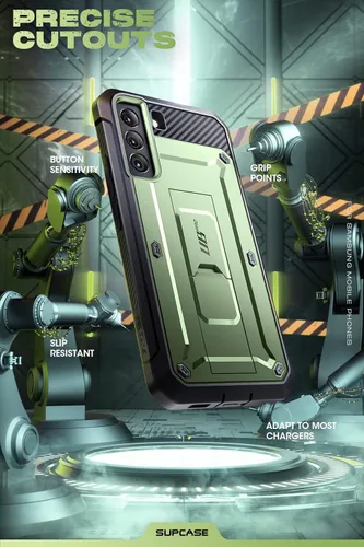 Vista 7 de SUPCASE Funda para Samsung Galaxy S22 con soporte (Unicorn Beetle Pro), [clip de cinturón integrado] Resistente de cuerpo completo de doble capa