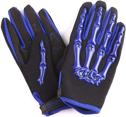 Vista 4 de 1Storm Casco de Motocross para Jóvenes Niños BMX MX Casco de Bicicleta Adolescente Estilo de Carreras; Azul de Carreras + Gafas + Paquete de Guantes