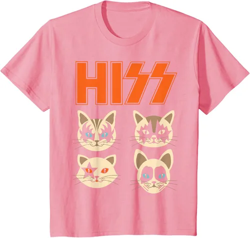 Vista 79 de Camiseta Hiss Funny Cats Kittens Rock Rockin, Negro