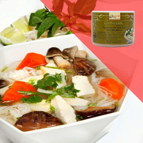Vista 3 de Quoc Viet Foods Base de sopa vegetariana "Pho" 10oz Cuna Pho Chay