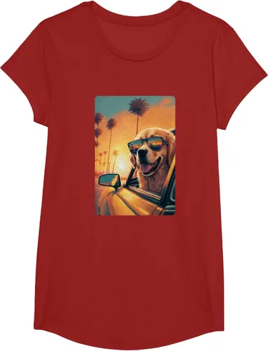 Vista 54 de Golden Retriever - Camiseta divertida de Golden Retriever con lentes, Negro