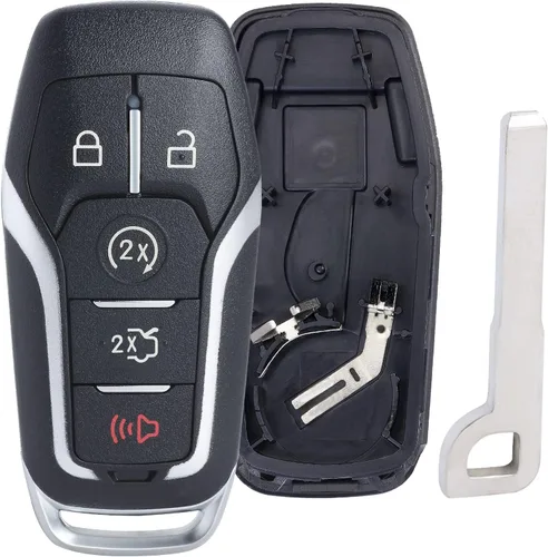 Vista 8 de Keymall Funda para llavero remoto para Ford Edge/Explorer/Fusion/Mustang para Lincoln MKC/MKX (ID de FCC: M3N-A2C31243300 Nro. de pieza: 164-R8108)