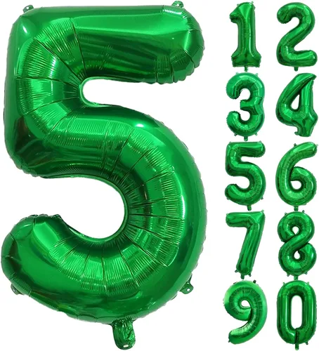 Vista 13 de Globos gigantes de números negros de 40 pulgadas, globos de aluminio de Mylar con helio para cumpleaños, globo número 0 para decoración de fiestas