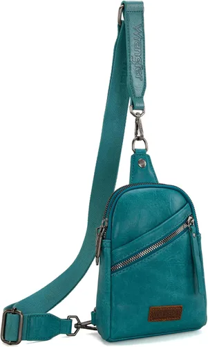 Vista 20 de Wrangler Bolso bandolera pequeño para mujer, bolsos cruzados de cuero *Clásico-marrón