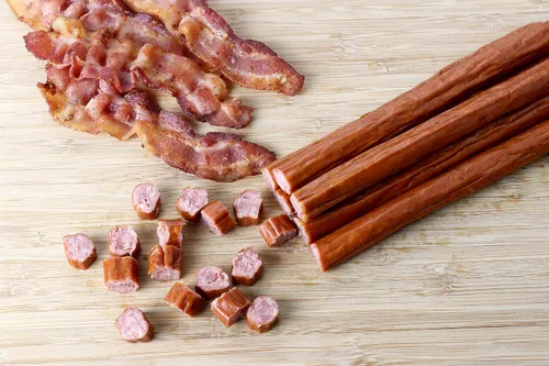Vista 6 de Wenzel's Farm Palitos de tocino y carne de res │ Palitos de aperitivos │ Sabrosos, Ahumados naturales │ Alto en proteínas, bajo en carbohidratos │