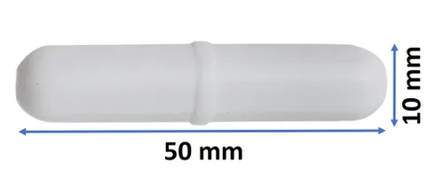 Vista 2 de 4 barras de agitación grandes de PTFE para mezclador agitador magnético (2 de tipo cruzado 1.496 in x 0.433 in, 2 de tipo recto 1.969 in x 0.394 in)