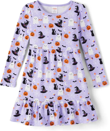 Vista 12 de Gymboree Vestidos escalonados de manga larga para niñas y niños pequeños Sugar Beet
