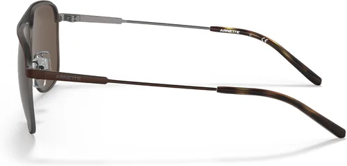 Vista 2 de ARNETTE Unisex Sunglasses Gunmetal Brushed Frame, Polarized Grey Lenses, 57MM