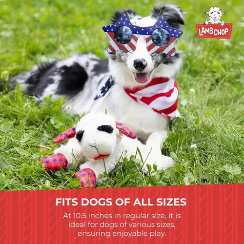 Vista 7 de Multipet Lamb Chop Juguete de Peluche para Perros - Juguete Chirriante para Todos los Perros - Peluche Extra Suave - Animal de Peluche