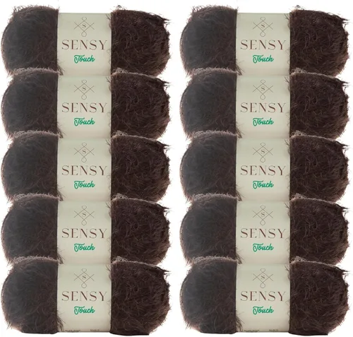 Vista 13 de Sensy Touch - Ovillo de lana, 3.5 onzas, 268 yardas, calibre 3 claro (blanco)