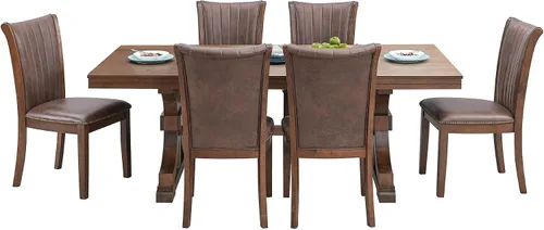 Vista 3 de Dining Chairs Set of 2, Modern Fabric Upholstered Kitchen Side Chairs with Open Back, Mid Century Farmhouse Wooden Chairs for Dining Room Table &
