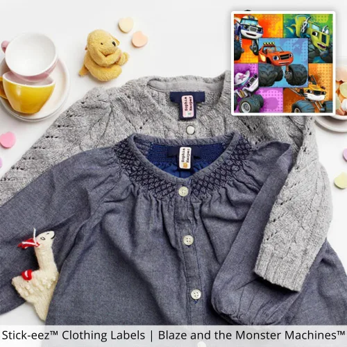 Vista 5 de Blaze and The Monster Machines - El paquete de ropa personalizado incluye etiquetas adhesivas, planchas y bolsas para niños, impermeables y aptas