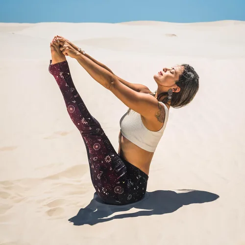 Vista 5 de Comfy Yoga Leggings de yoga estampados con bolsillos para mujer, pantalones de yoga de cintura alta, suaves y ligeros leggings de entrenamiento
