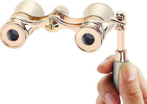 Vista 9 de BLACKICE Lentes de ópera, prismáticos de teatro de 3 x 25 pulgadas, mini anteojos de ópera compactos con mango ajustable, binoculares portátiles